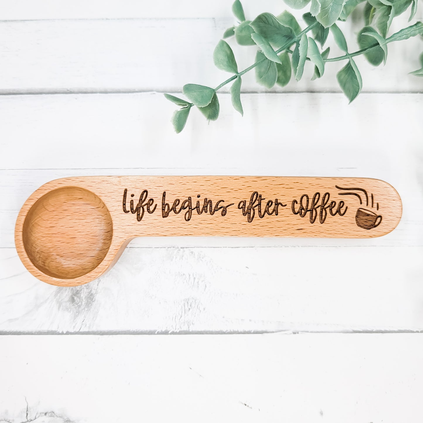 Engraved Coffee Scoop + Bag Clip