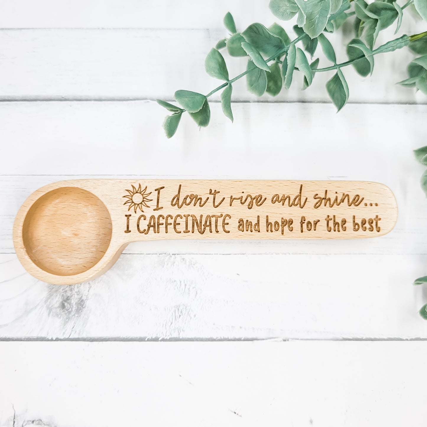 Engraved Coffee Scoop + Bag Clip