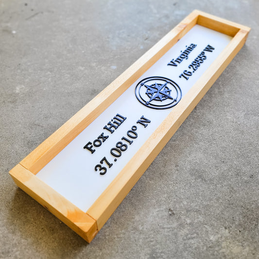 Fox Hill Coordinates 6"x24" Rustic Box Sign - Spring Oak