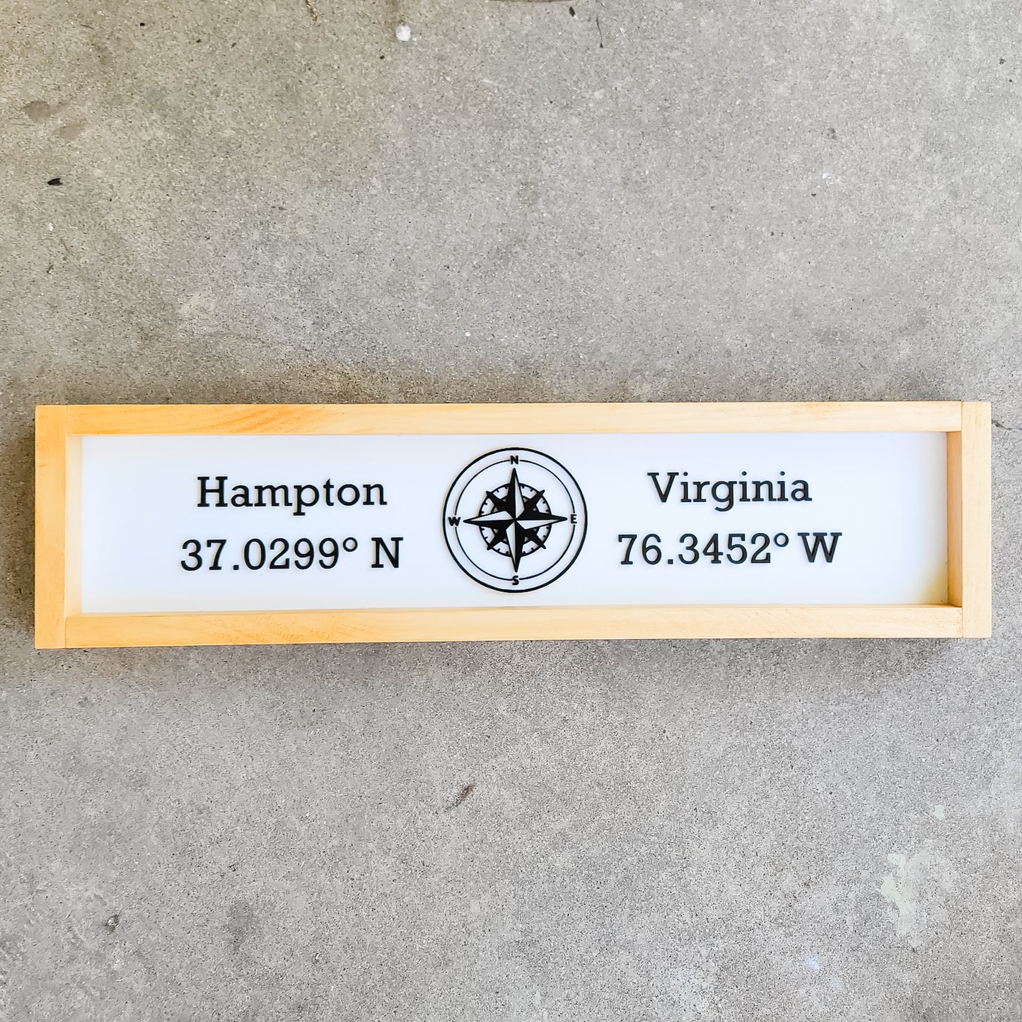 Hampton Coordinates 6"x24" Rustic Box Sign - Spring Oak