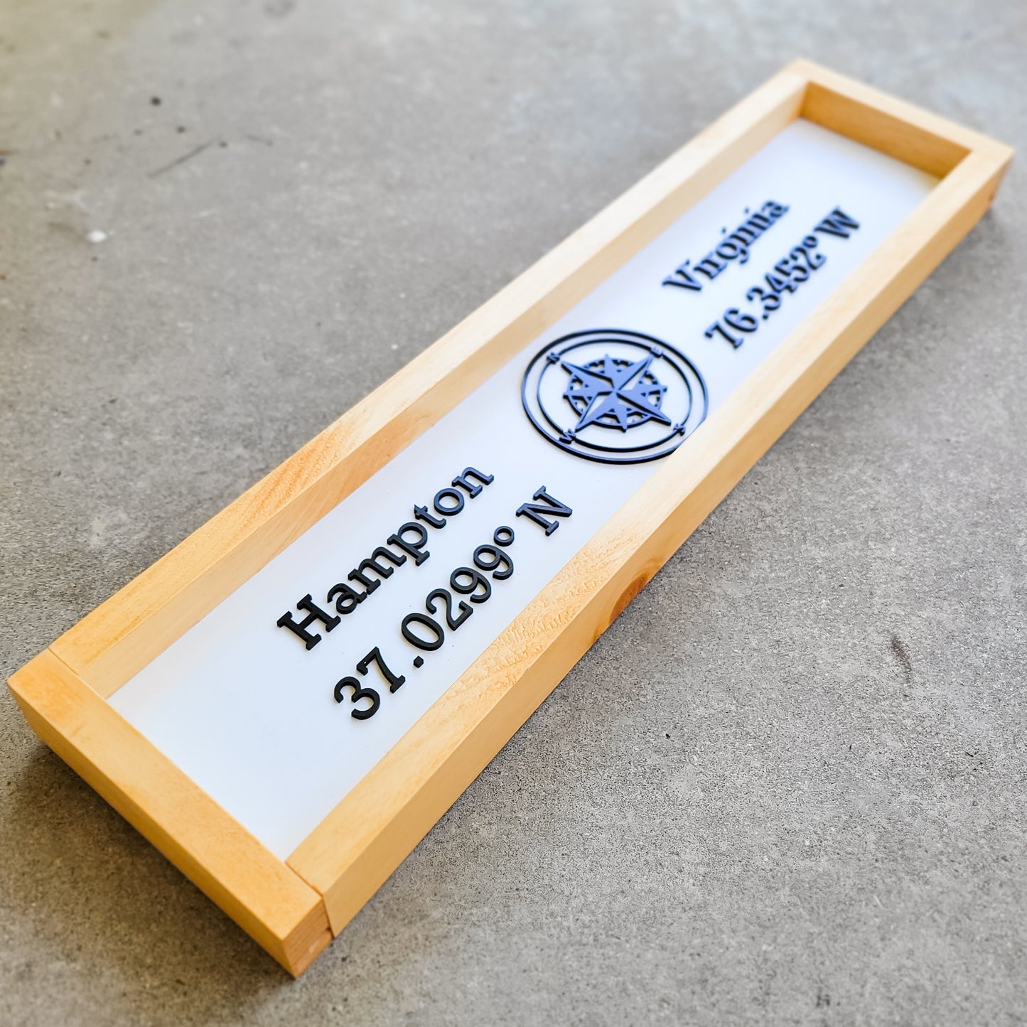 Hampton Coordinates 6"x24" Rustic Box Sign - Spring Oak
