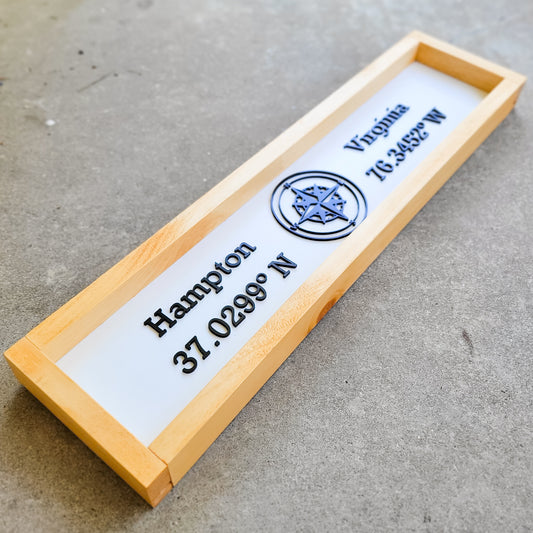 Hampton Coordinates 6"x24" Rustic Box Sign - Spring Oak