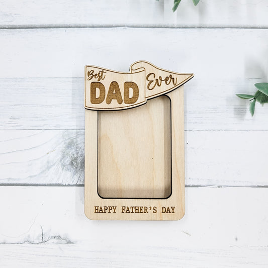 Happy Fathers Day Frame Magnet - Choose Your Name