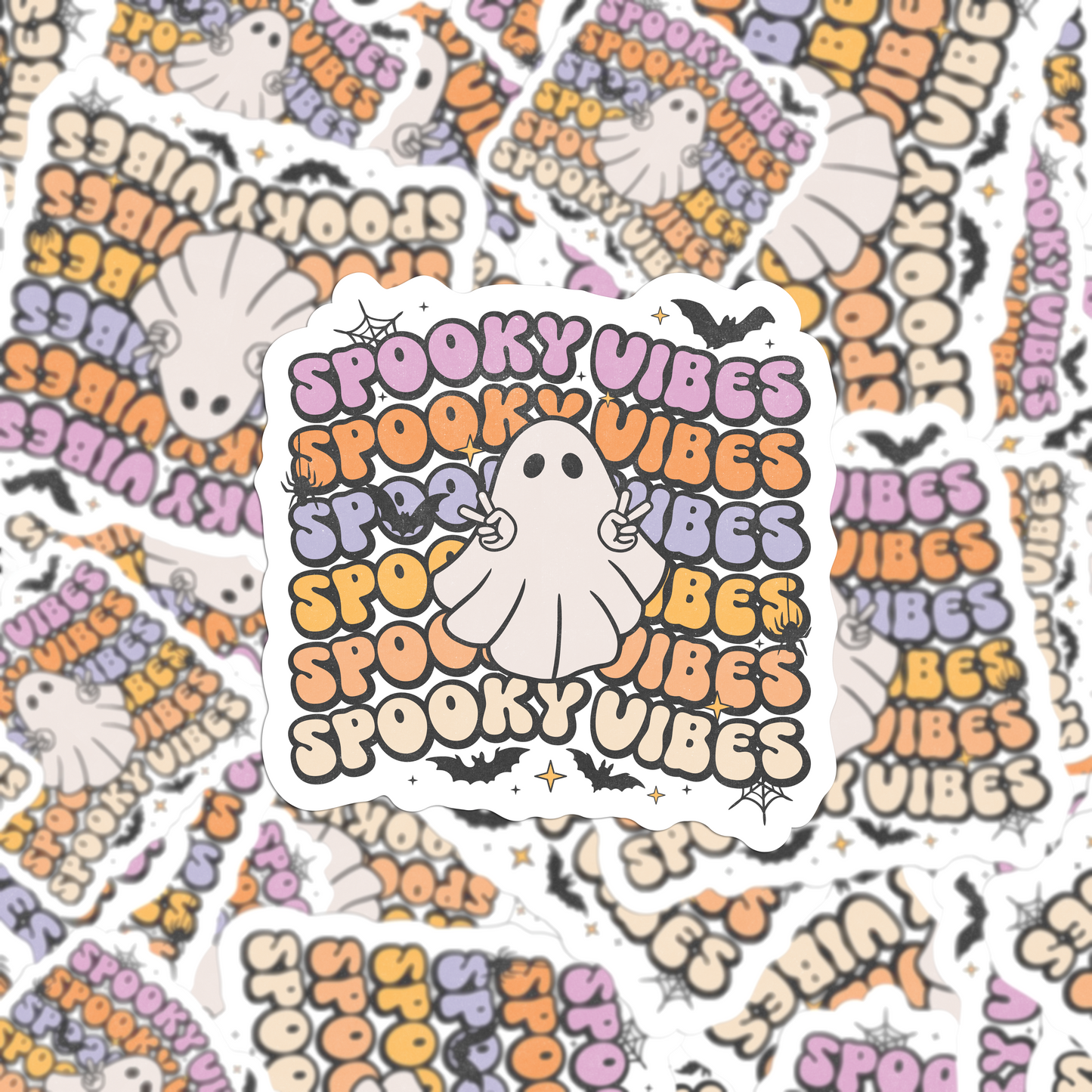 Spooky Vibes Halloween - Vinyl Waterproof Sticker