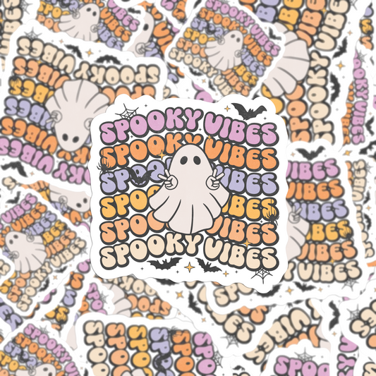 Spooky Vibes Halloween - Vinyl Waterproof Sticker