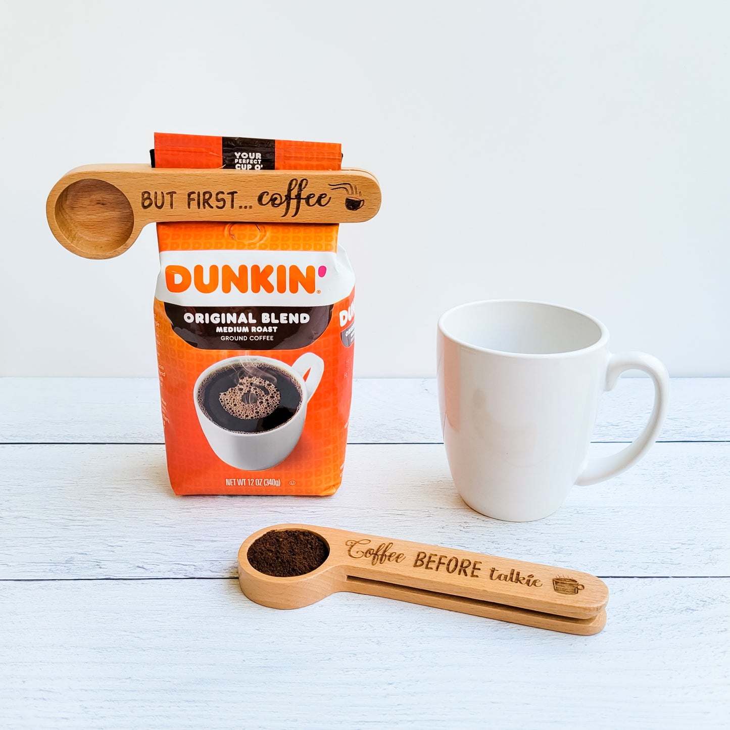 Engraved Coffee Scoop + Bag Clip