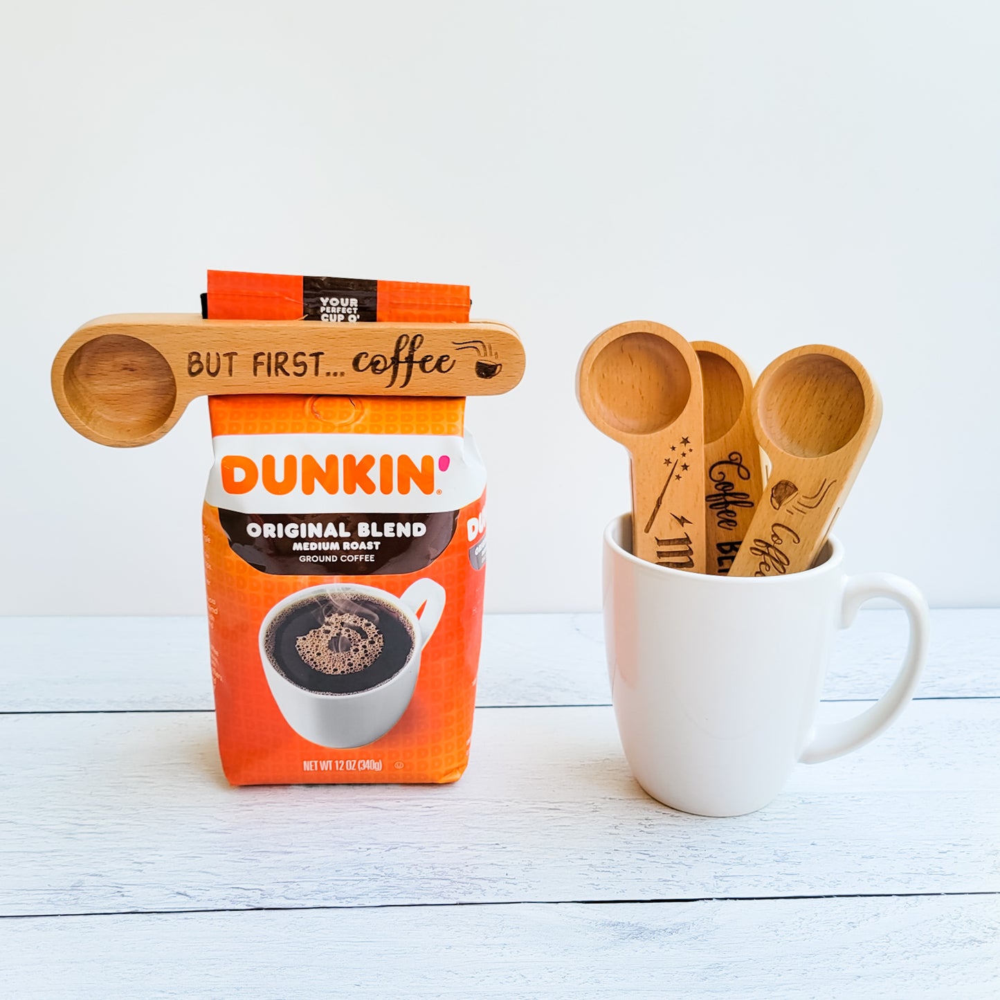Engraved Coffee Scoop + Bag Clip