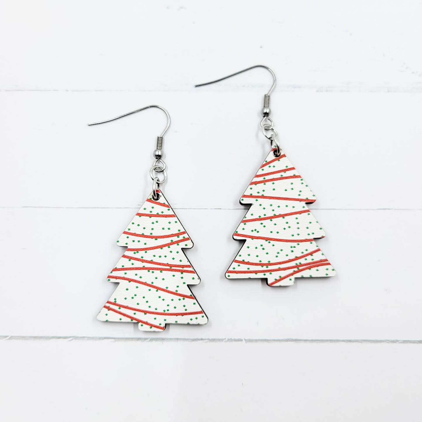 Snack Cake Tree Dangle Earrings