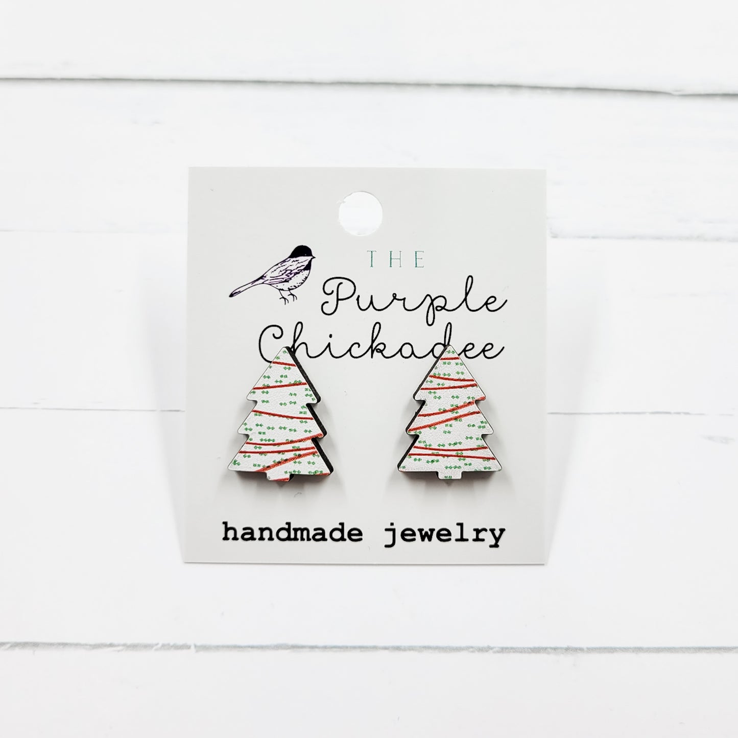 Snack Cake Tree Stud Earrings
