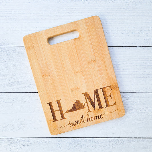 Home Sweet Home Virginia Engraved Cutting Board - Medium