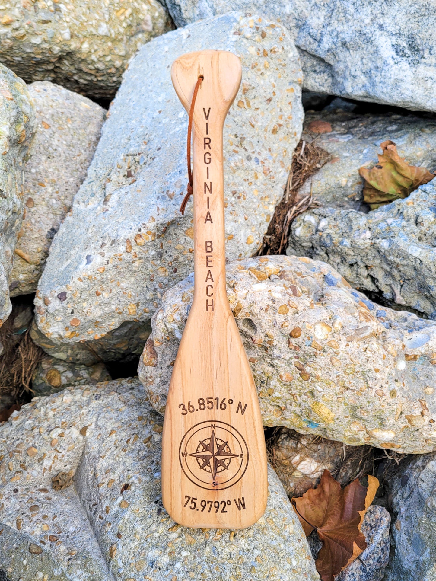 Customizeable Coordinate & City Name Wooden Paddle