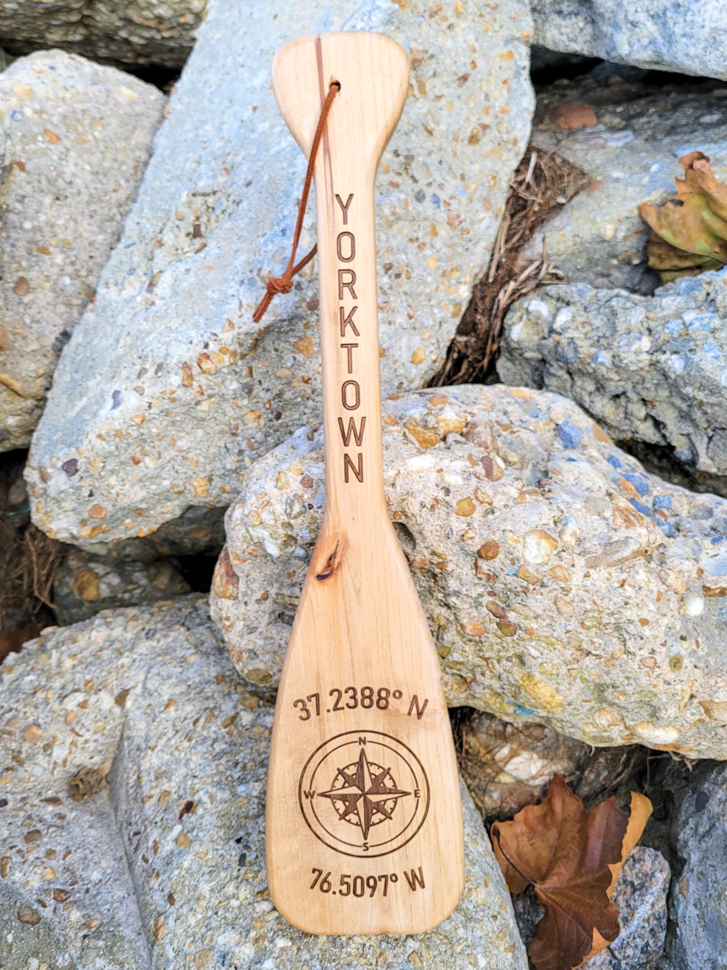 Customizeable Coordinate & City Name Wooden Paddle