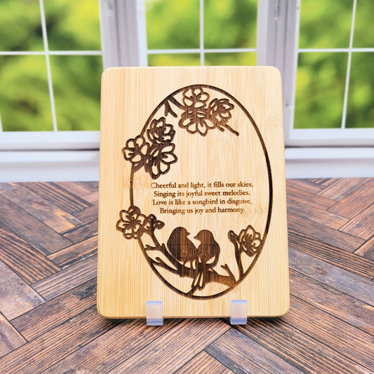 Cheerful & Light Engraved Cutting Board - 8"x6"