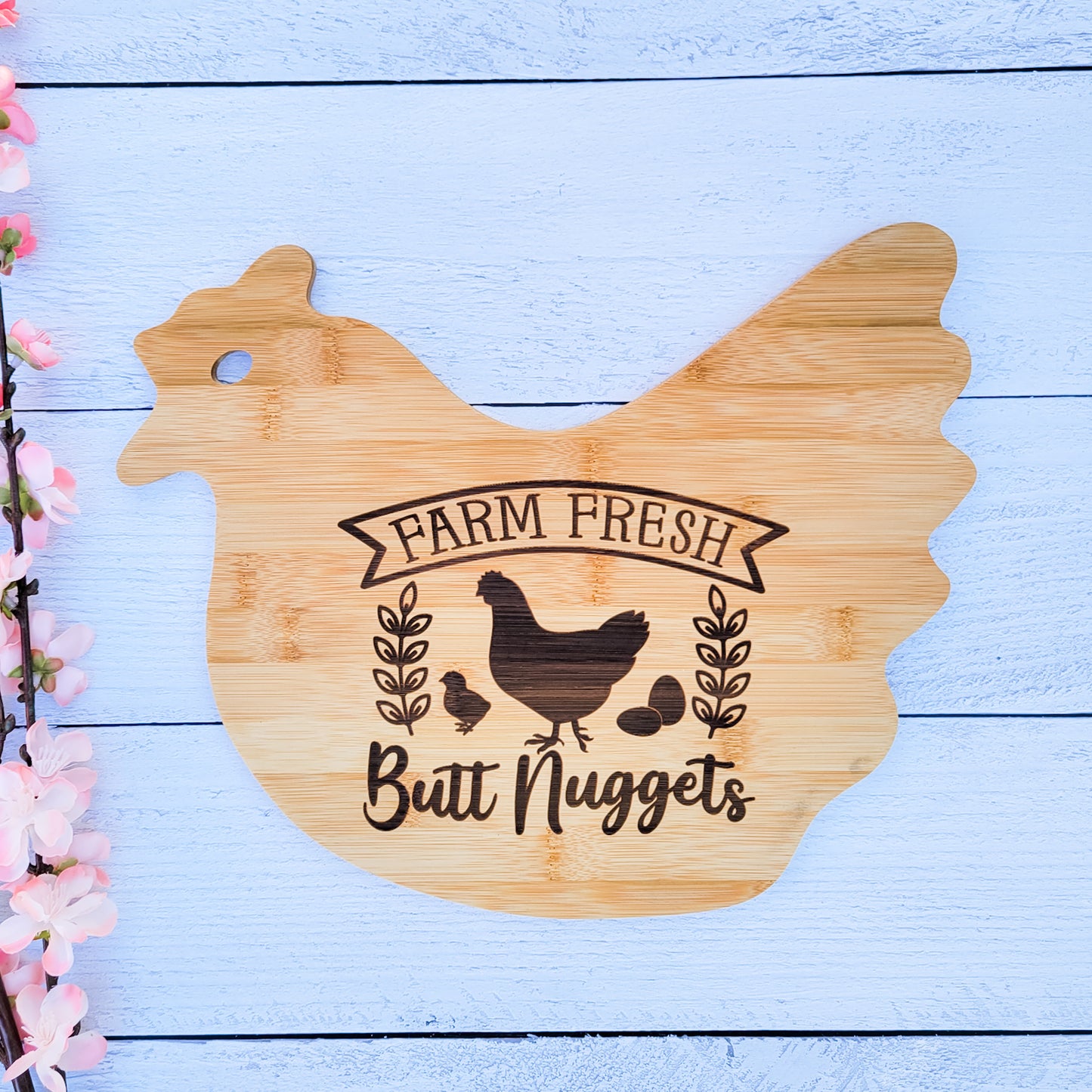 Farm Fresh Butt Nuggets Engraved Cutting Board