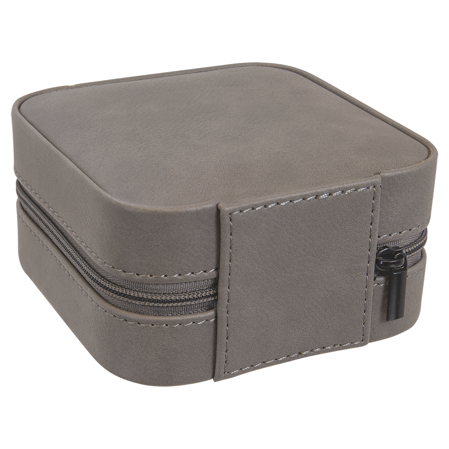 Monogramed Travel Jewelry Box - Grey
