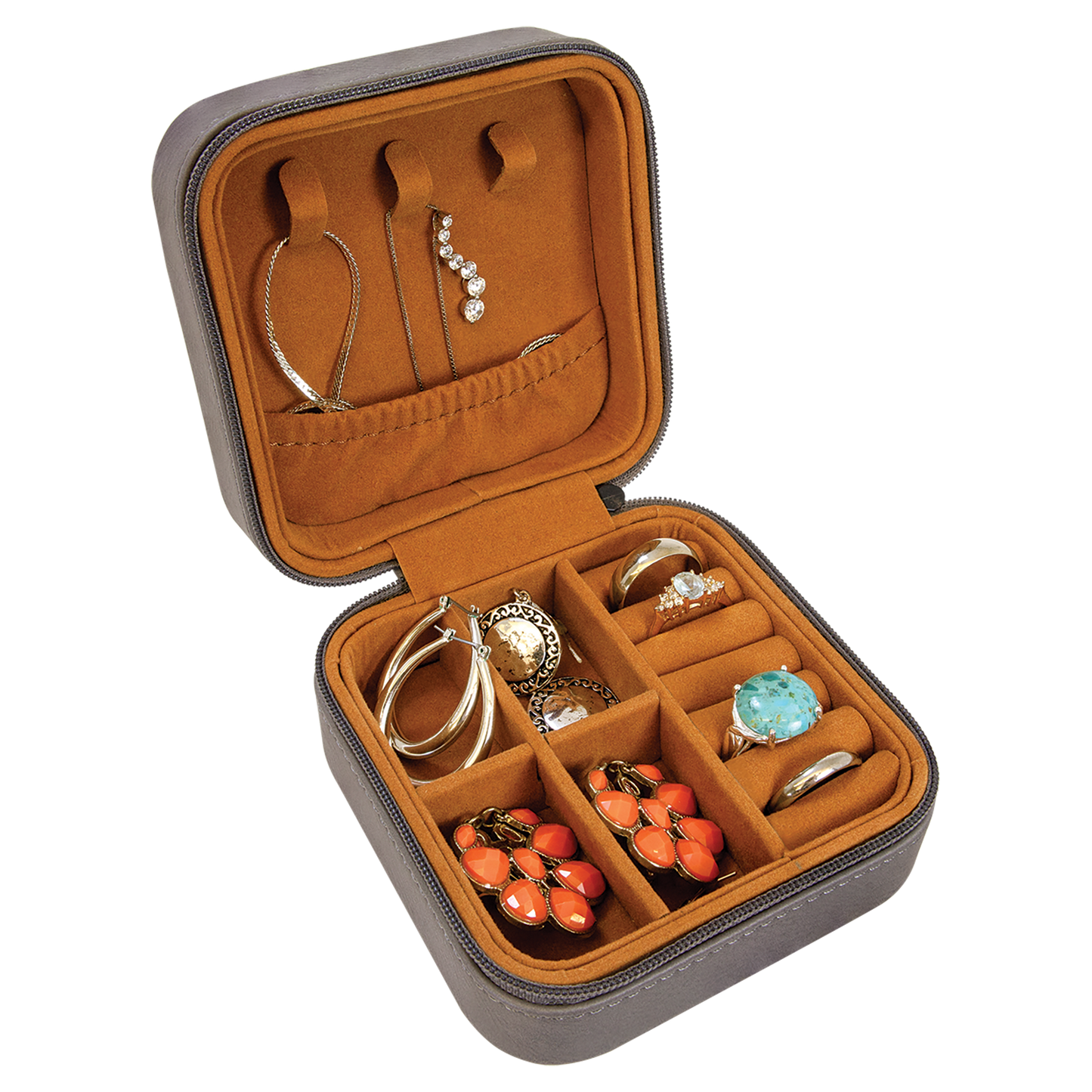 Be Your Own Sunshine Travel Jewelry Box - Grey