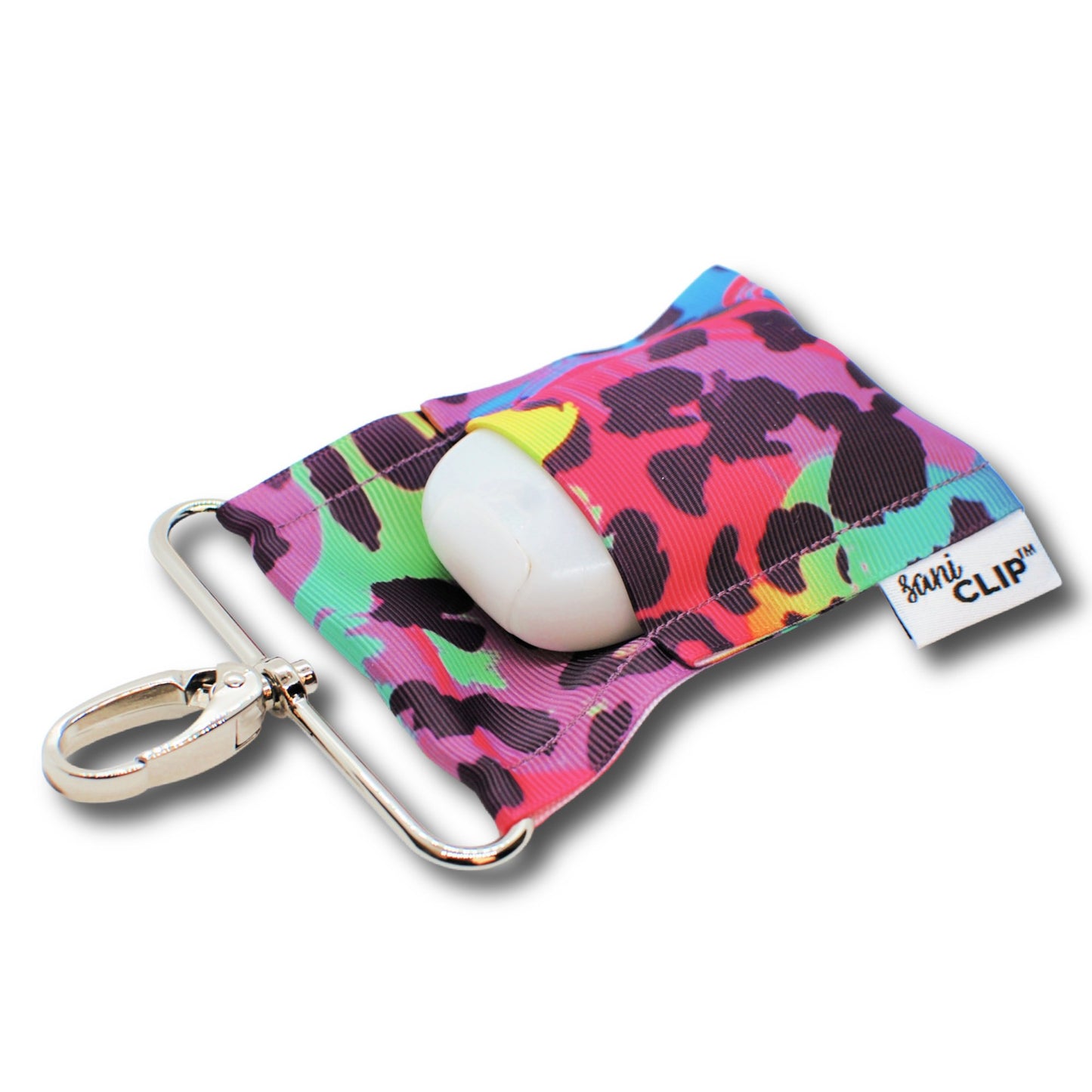 Neon Leopard SaniClip® Sanitizer Holder