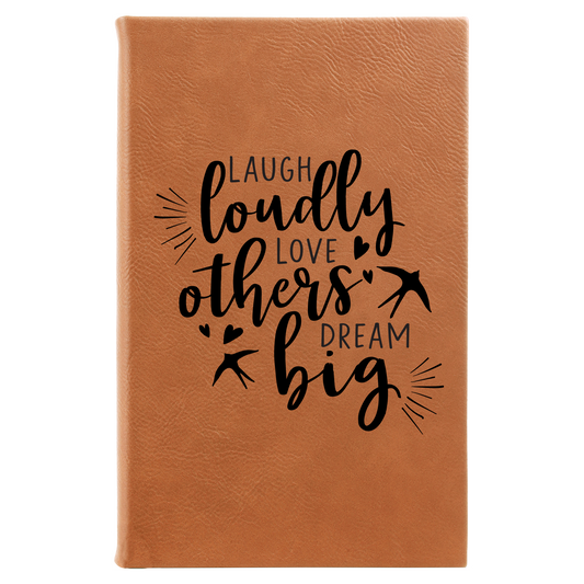 Laugh Loudly Lined Leatherette Journal