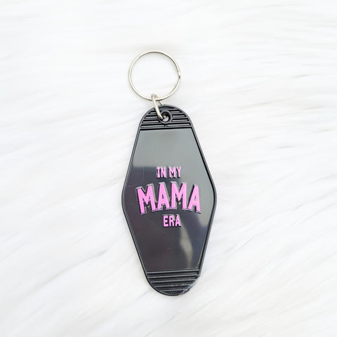 In My Mama Era Black Hotel Style Keychain