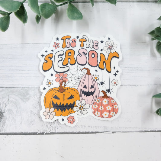 Tis The Season Halloween - Vinyl Waterproof Sticker