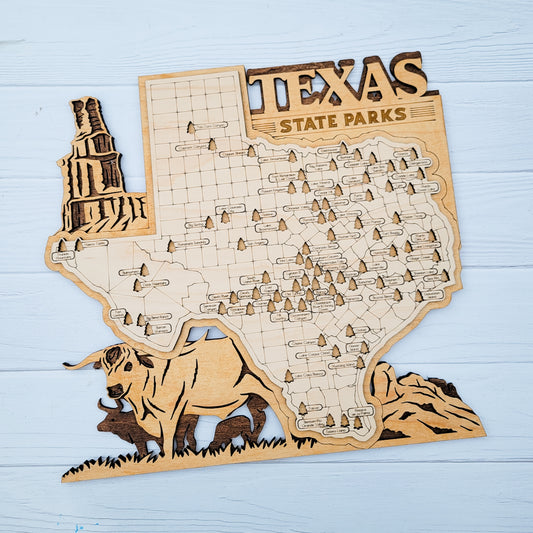 Texas State Parks Travels Map