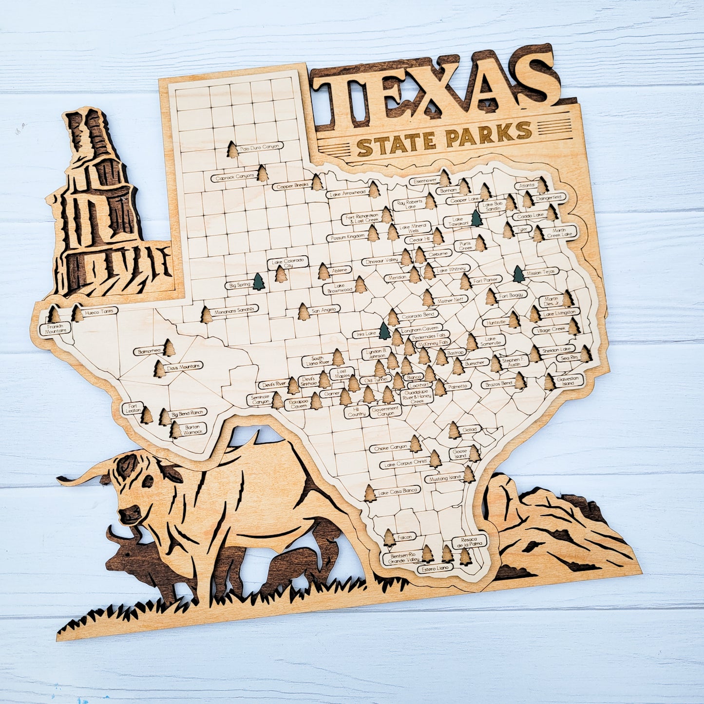 Texas State Parks Travels Map