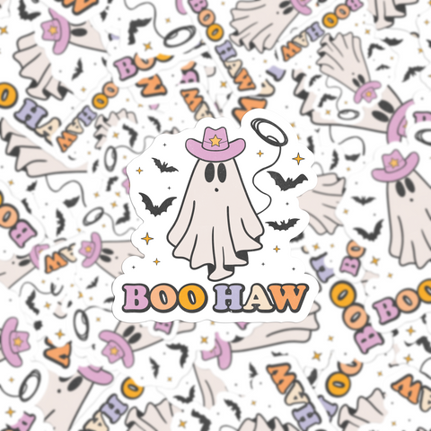 Boo Haw Halloween - Vinyl Waterproof Sticker