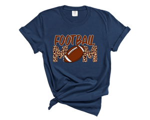 Football Mom Comfort Colors Graphic Tee - True Navy