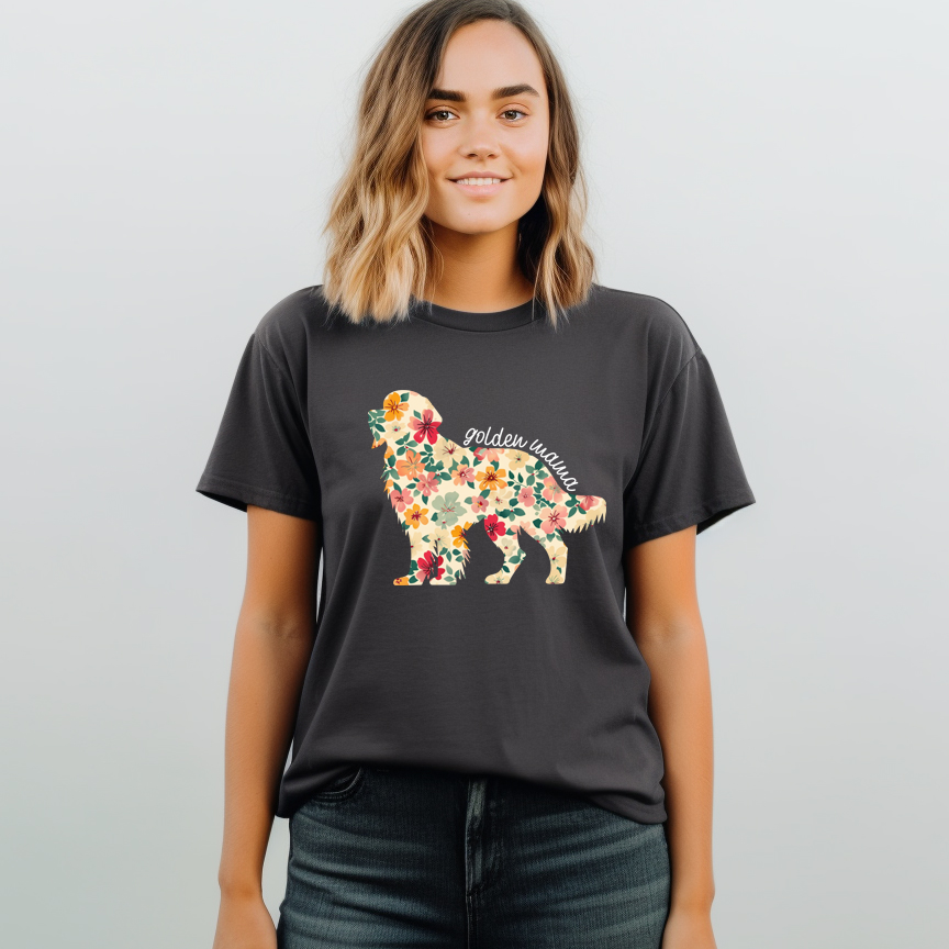 Golden Retriever Mama Comfort Colors Graphic Tee