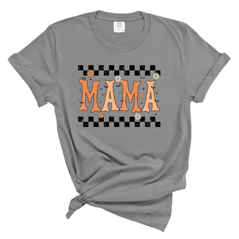 Mama Halloween Pattern Comfort Colors Graphic Tee - Grey
