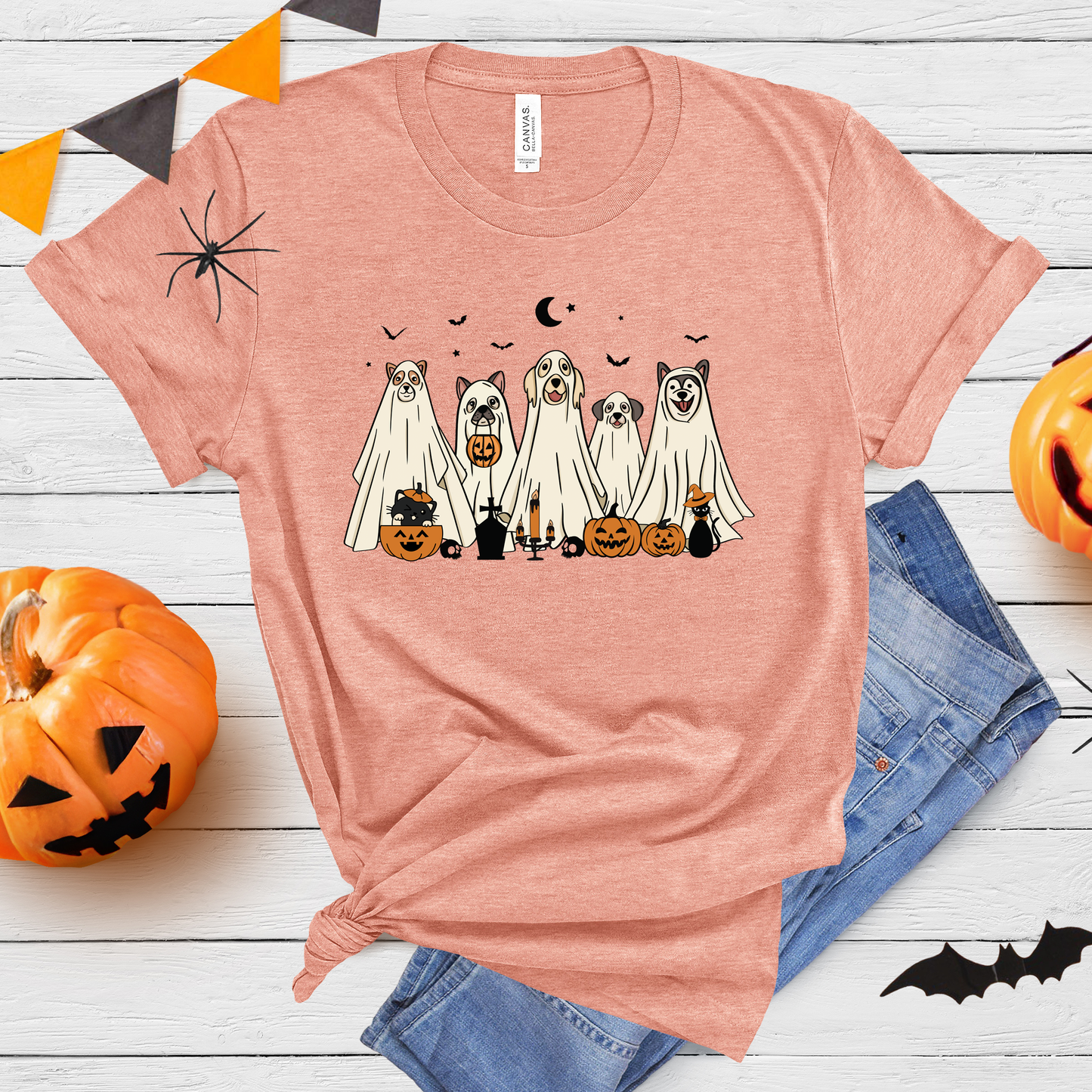 Ghost Dogs Halloween Graphic Tee