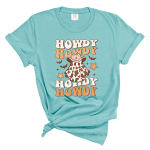Howdy Ghost Comfort Colors Graphic Tee - Chalky Mint
