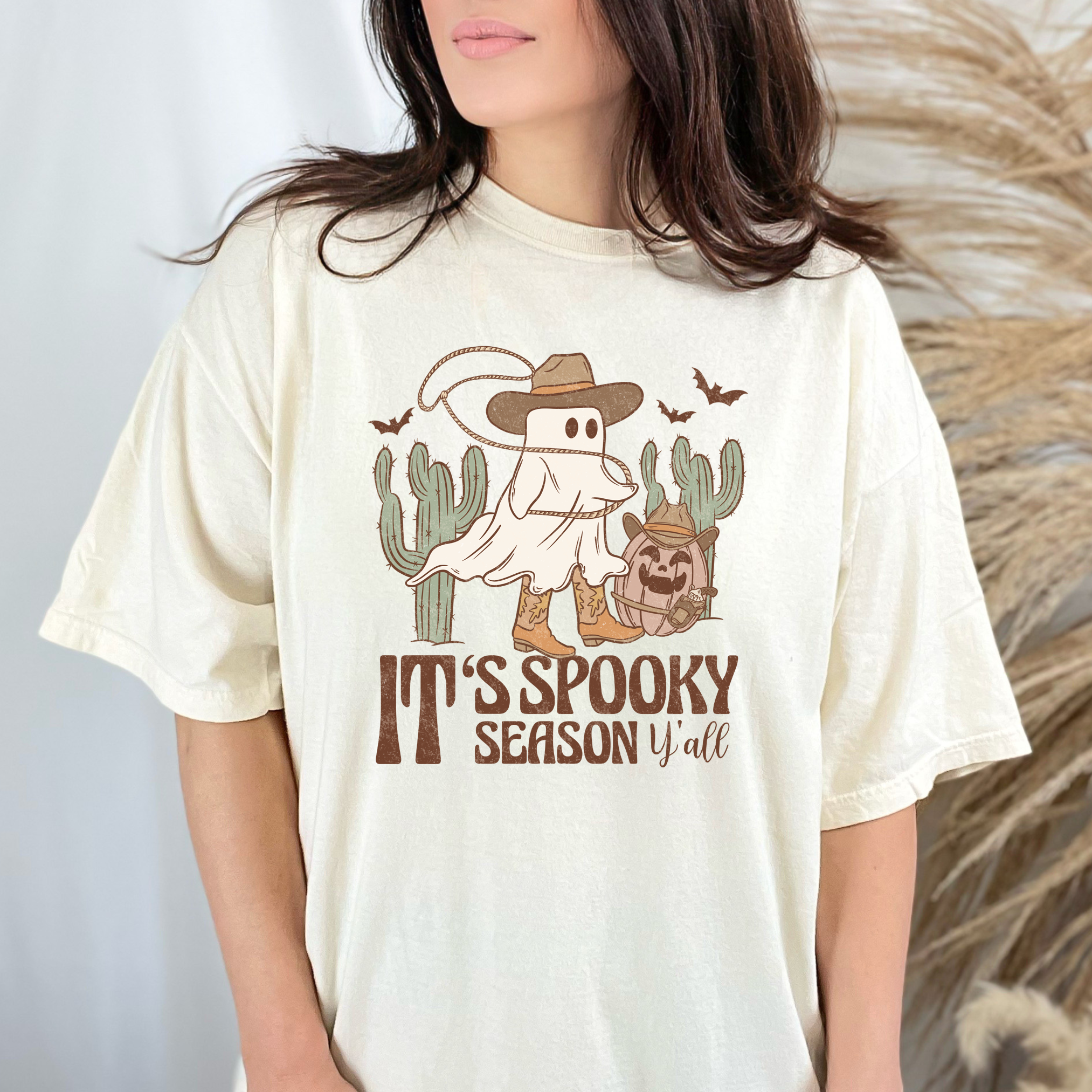 It's Spooky Season Y'all Comfort Colors Graphic Tee - Ivory