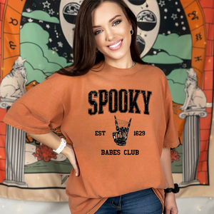 Spooky Babes Club Comfort Colors Graphic Tee - Yam