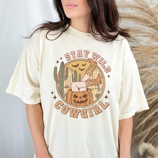 Stay Wild Cowgirl Comfort Colors Graphic Tee - Ivory