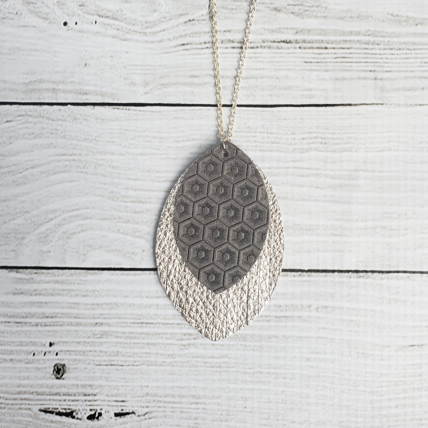 Grey and Silver Fringe Necklace