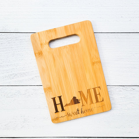 Home Sweet Home Virginia Engraved Cutting Board - Small