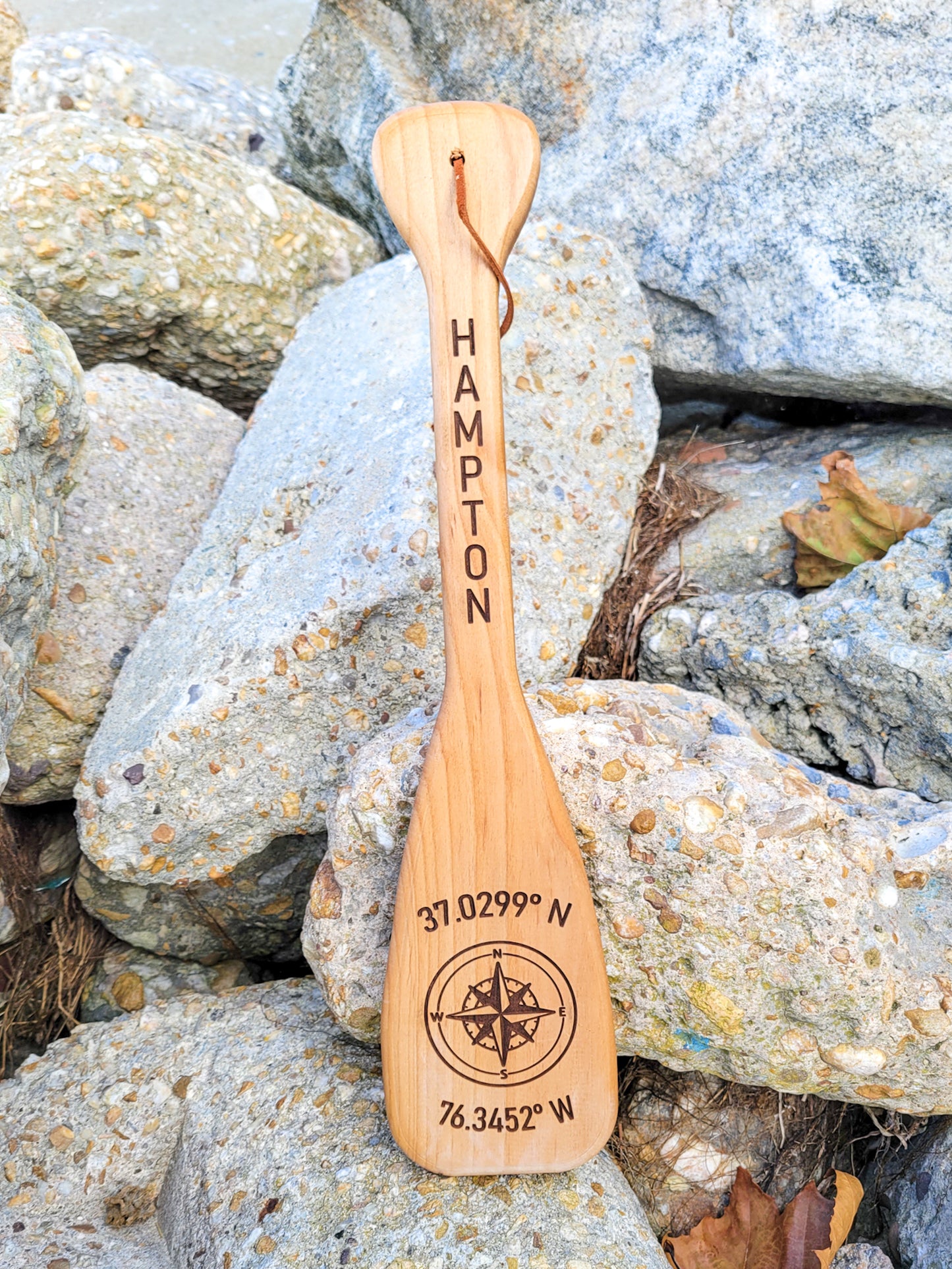 Customizeable Coordinate & City Name Wooden Paddle
