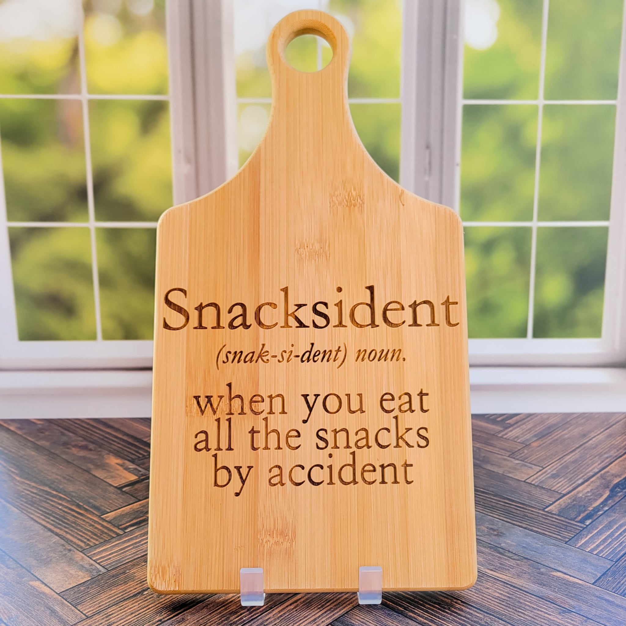 Snacksident Engraved Cutting Board - 13 1/2" x 7"