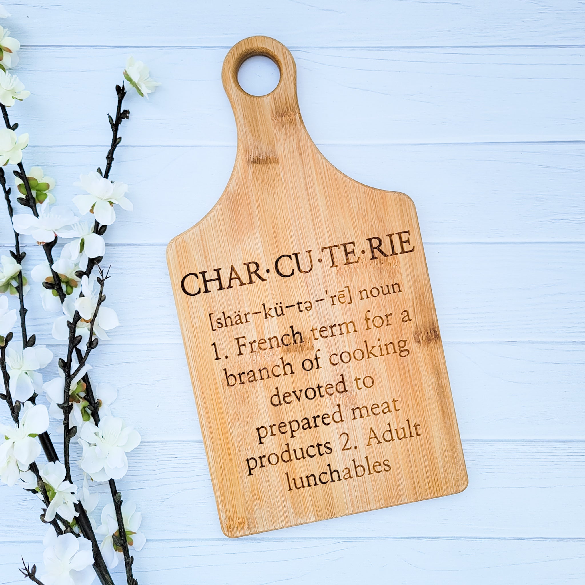 Charcuterie Engraved Cutting Board - 13 1/2" x 7"