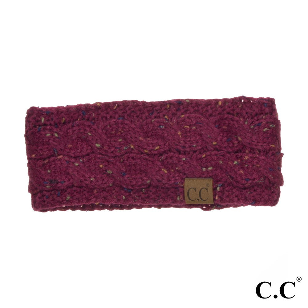 CC Knitted Headband - Burgundy Multi