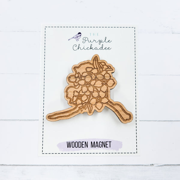 State Flower Shaped Wooden Magnets - Choose Your State