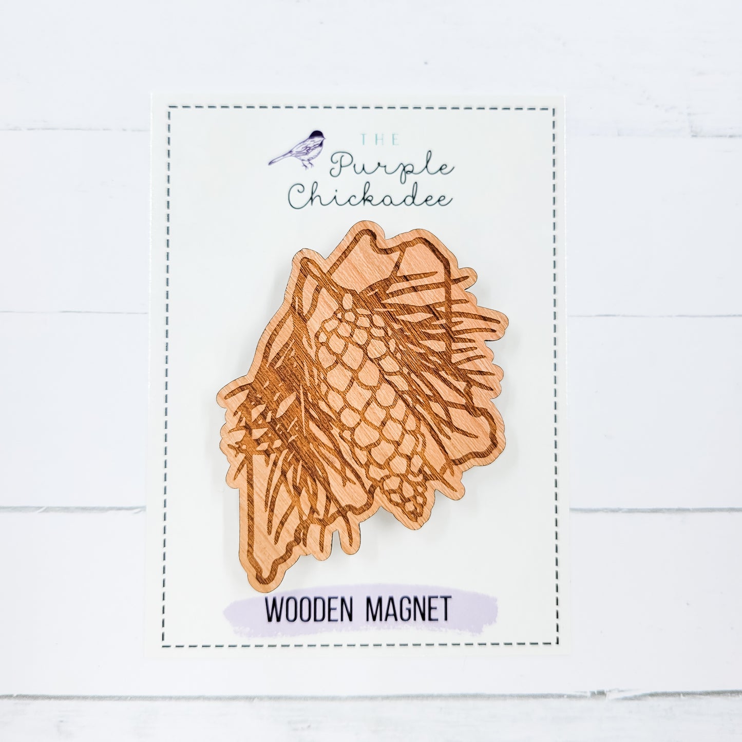 State Flower Shaped Wooden Magnets - Choose Your State