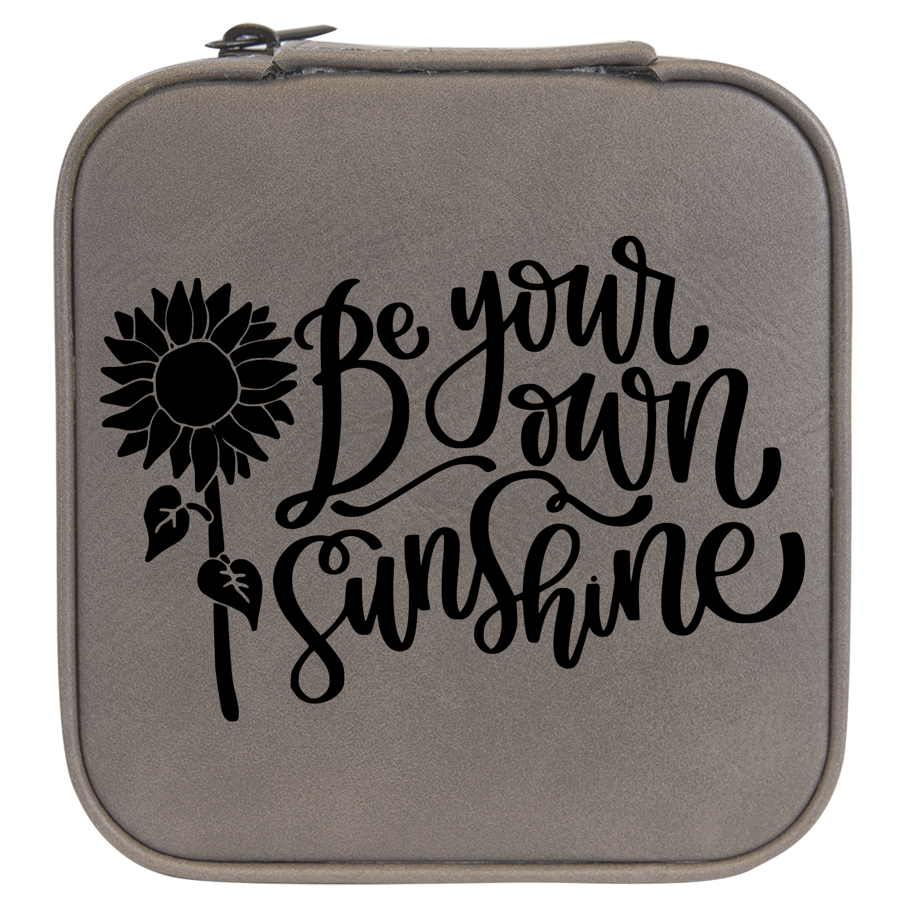 Be Your Own Sunshine Travel Jewelry Box - Grey