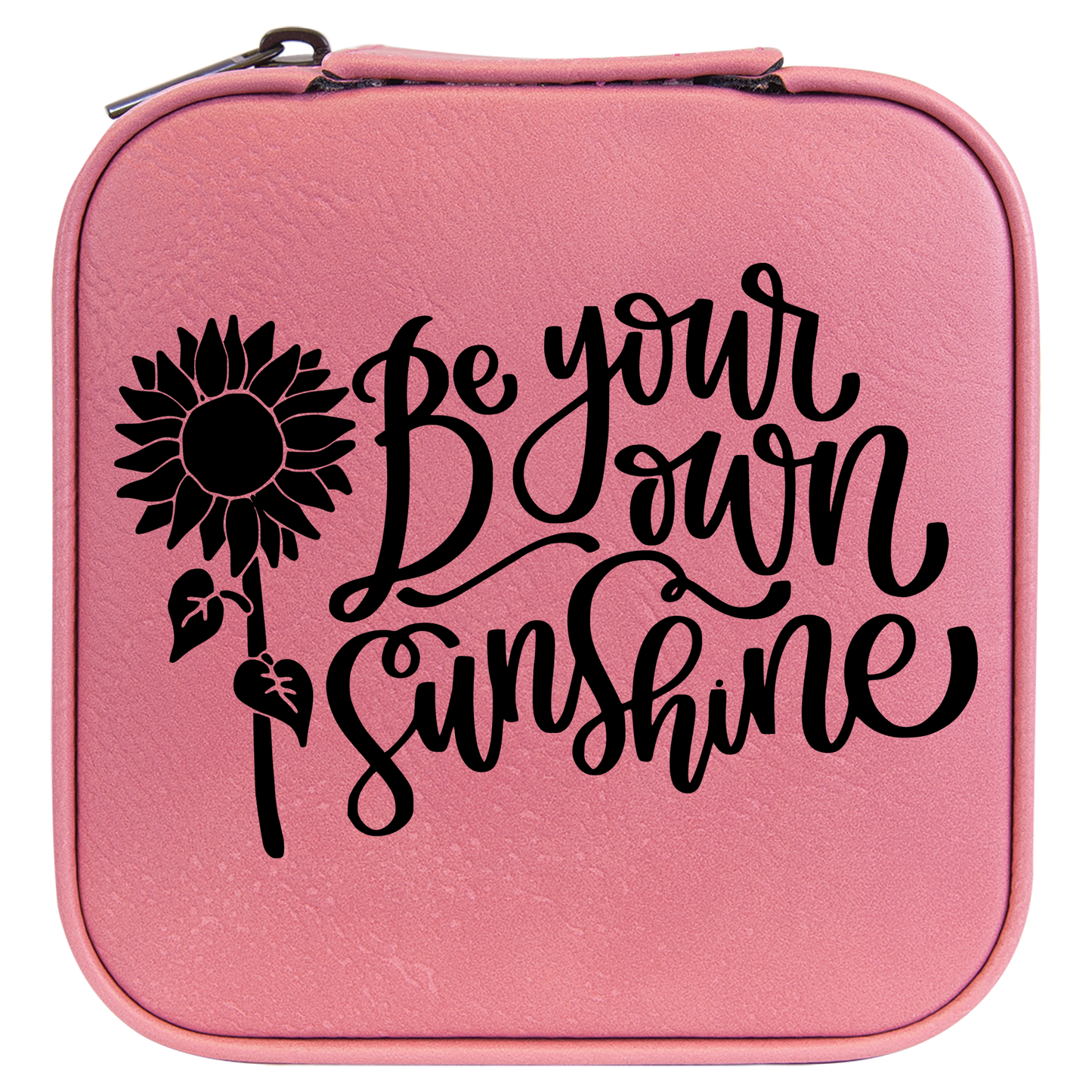 Be Your Own Sunshine Travel Jewelry Box - Pink