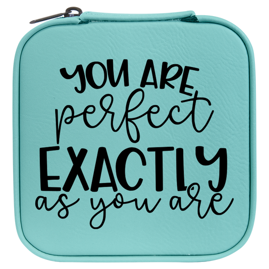 Perfectly Exactly As You Are Travel Jewelry Box - Teal